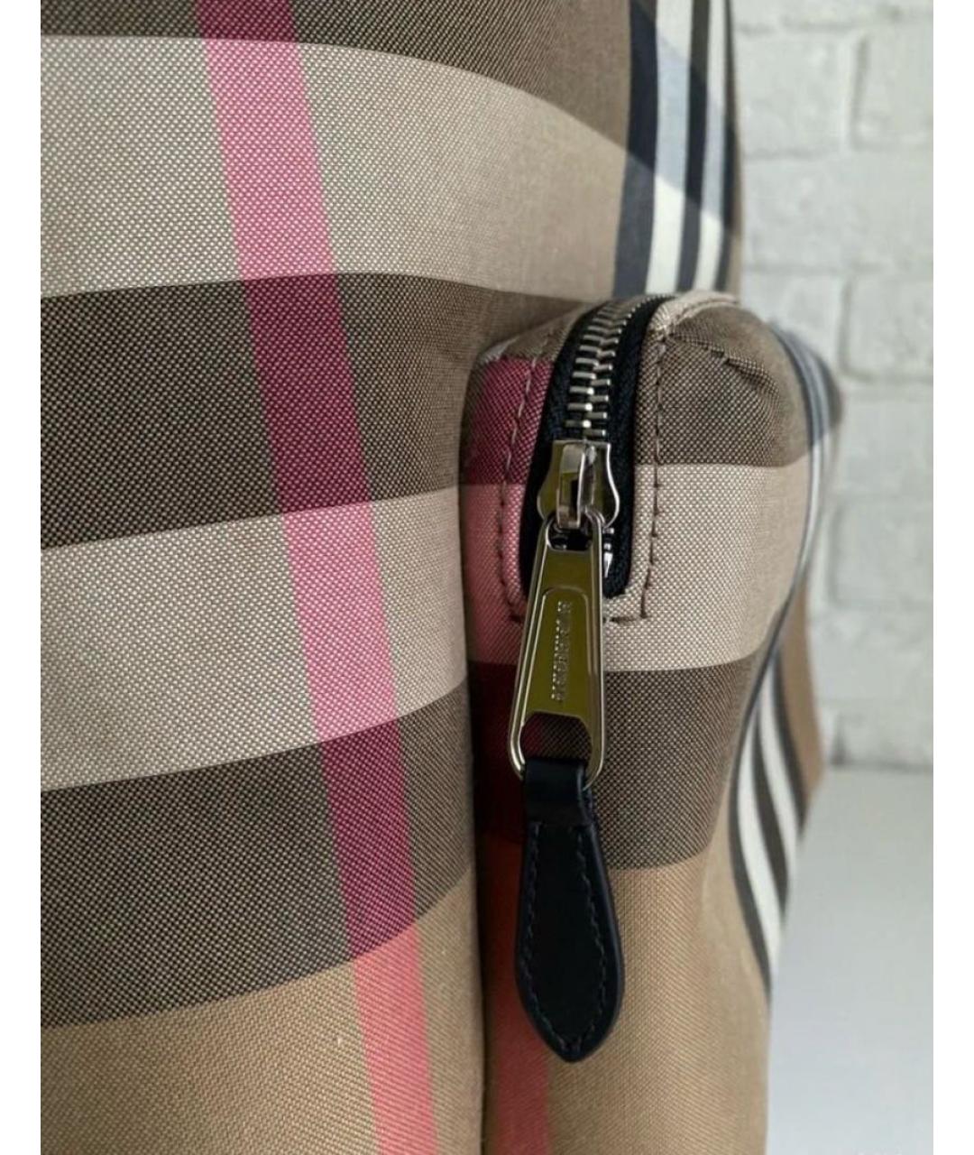 BURBERRY Коричневый тканевый рюкзак, фото 6