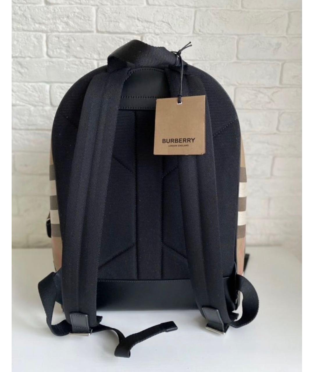 BURBERRY Коричневый тканевый рюкзак, фото 3