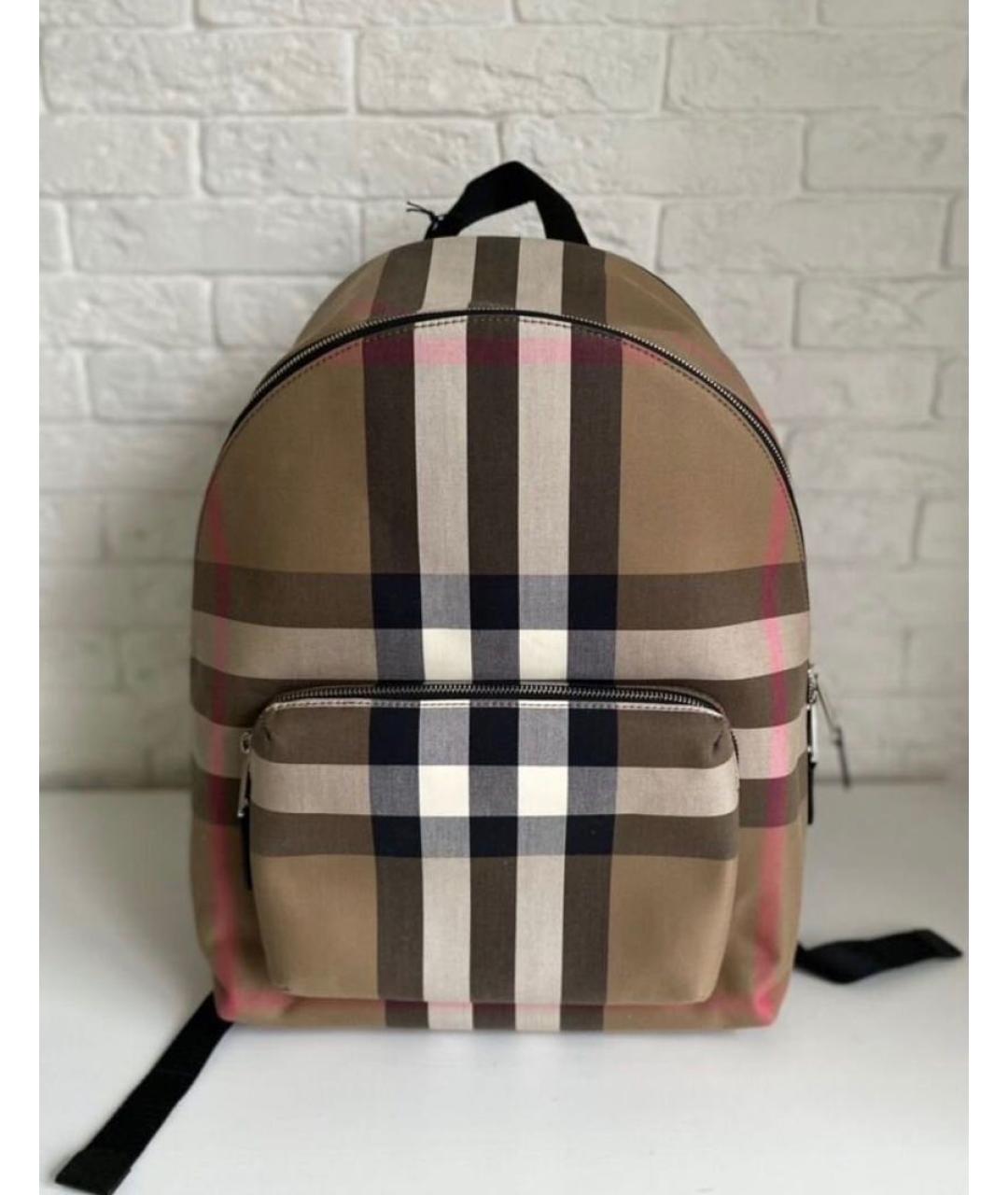 BURBERRY Коричневый тканевый рюкзак, фото 2