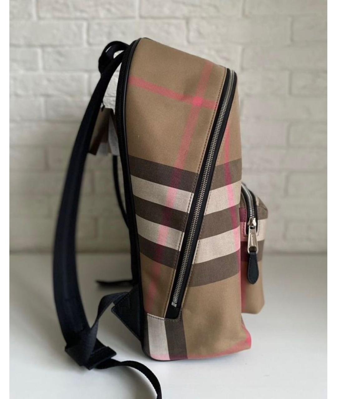 BURBERRY Коричневый тканевый рюкзак, фото 4