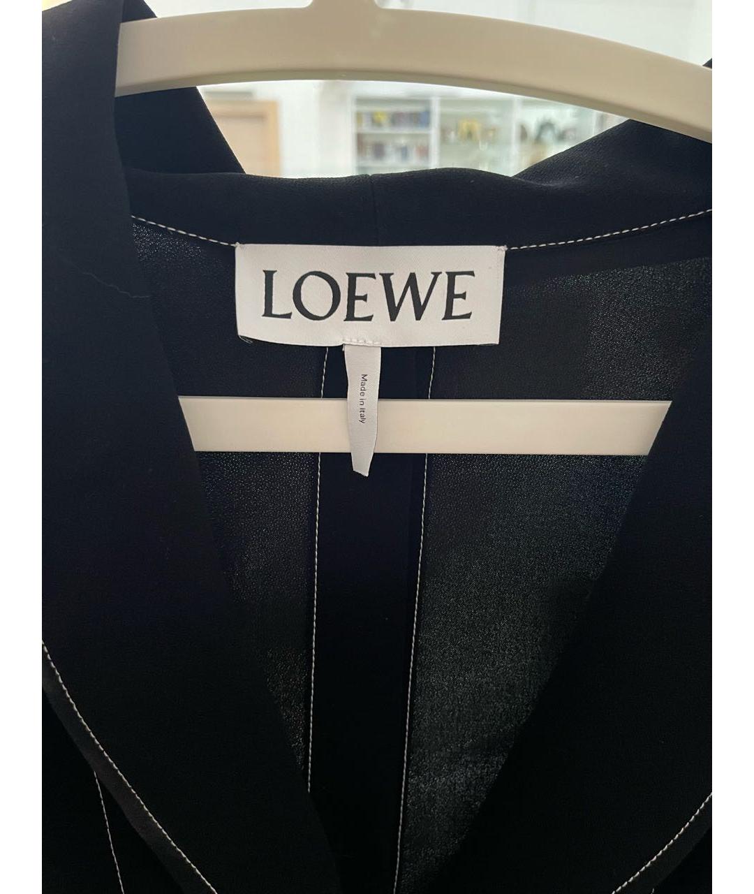 LOEWE Черное полиэстеровое повседневное платье, фото 4