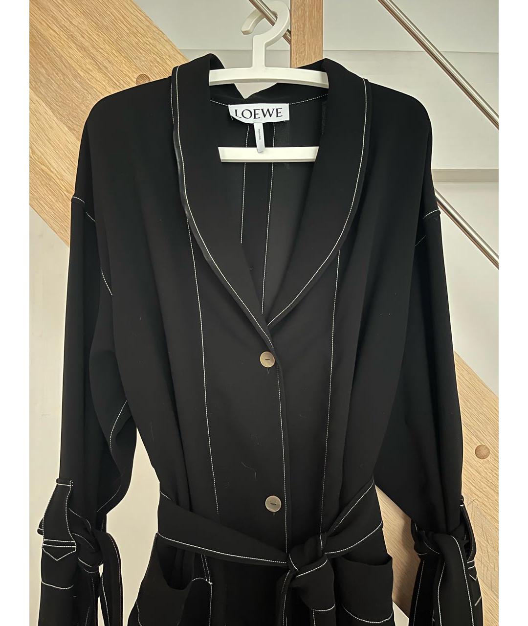 LOEWE Черное полиэстеровое повседневное платье, фото 5