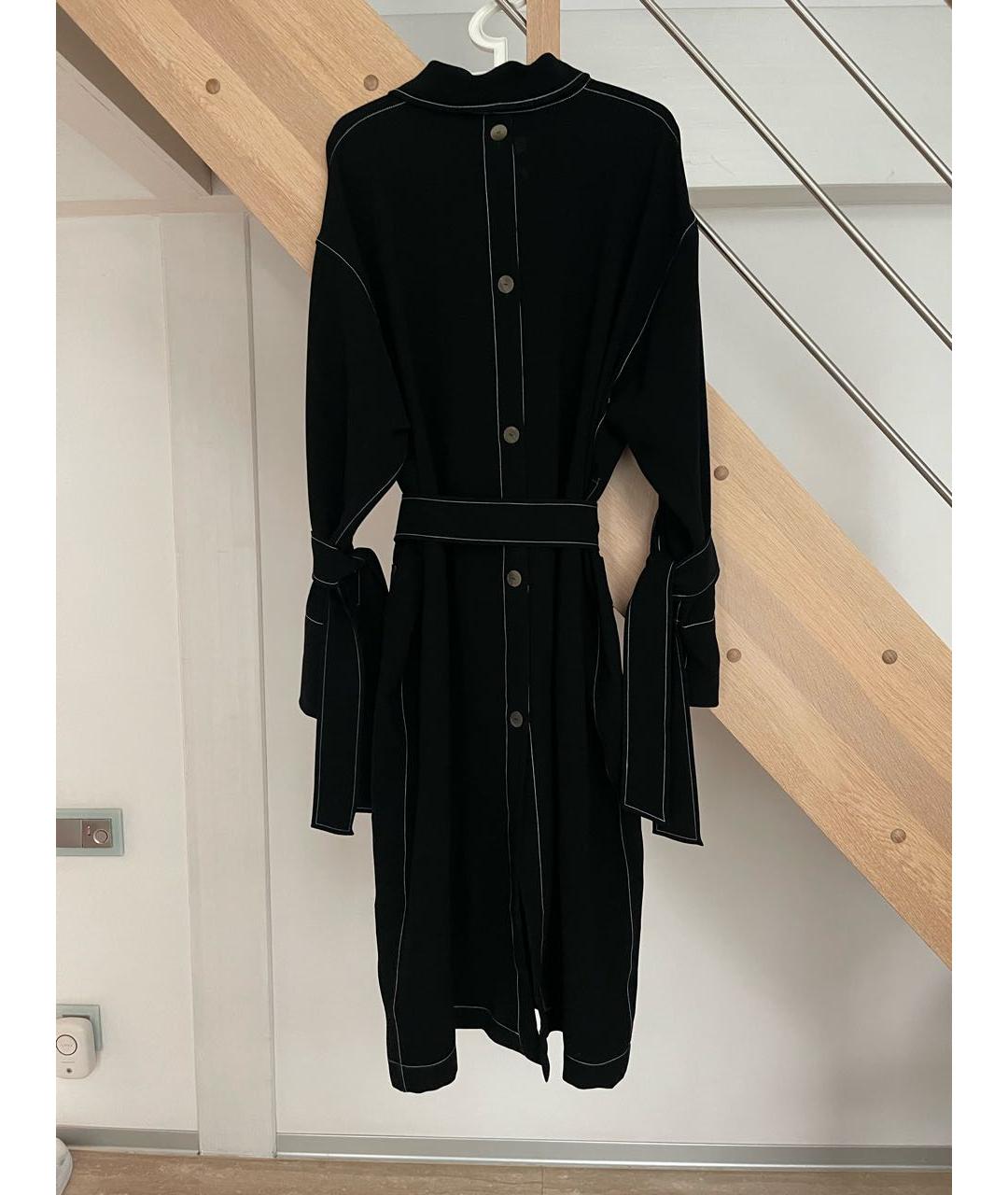 LOEWE Черное полиэстеровое повседневное платье, фото 3