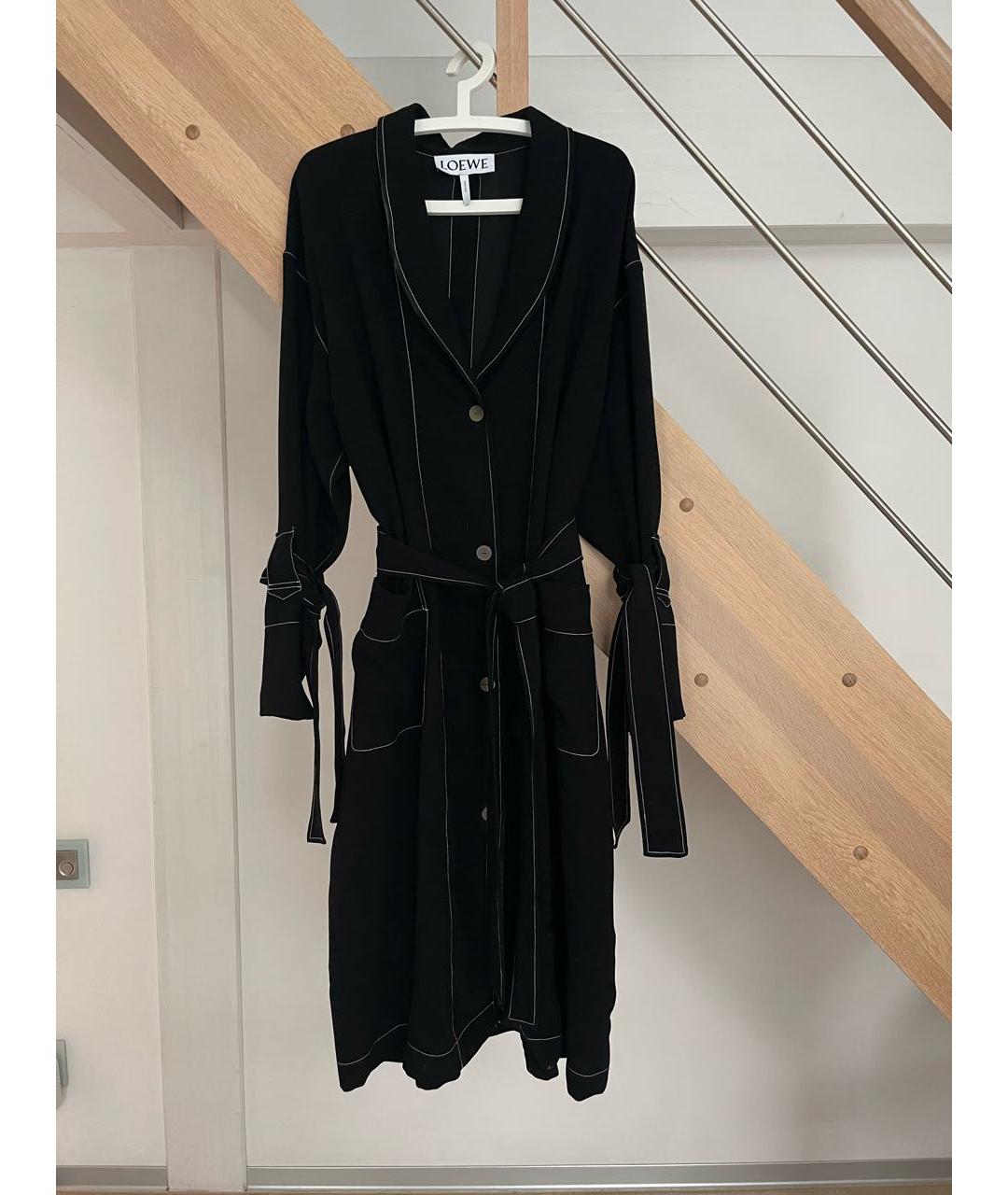 LOEWE Черное полиэстеровое повседневное платье, фото 2
