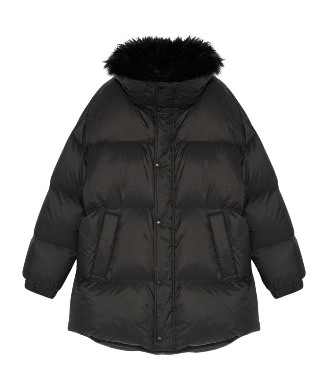 YVES SALOMON Черный полиэстеровый пуховик, фото 1