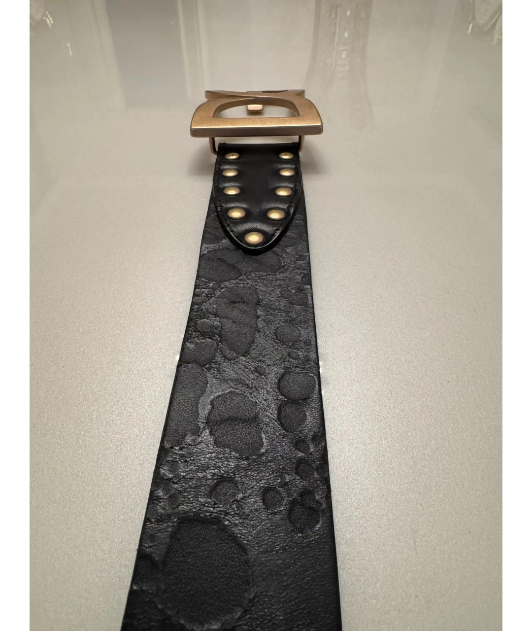 DOLCE&GABBANA Черный кожаный ремень, фото 2