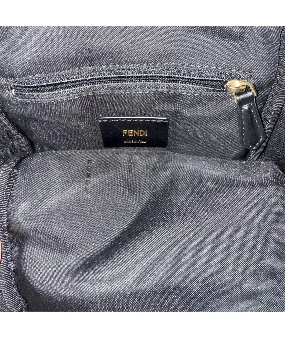 FENDI Черная кожаная сумка на плечо, фото 3