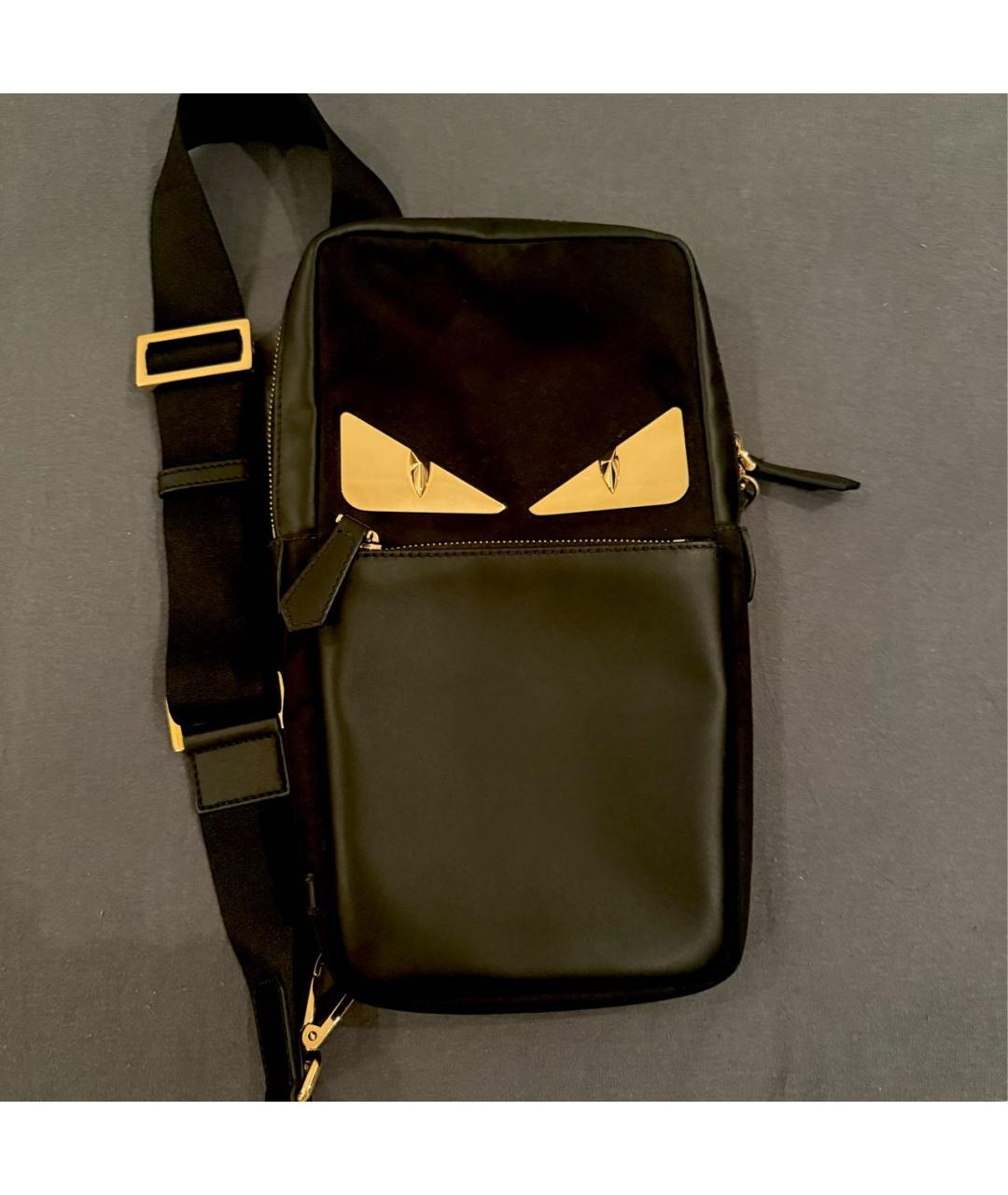 FENDI Черная кожаная сумка на плечо, фото 4