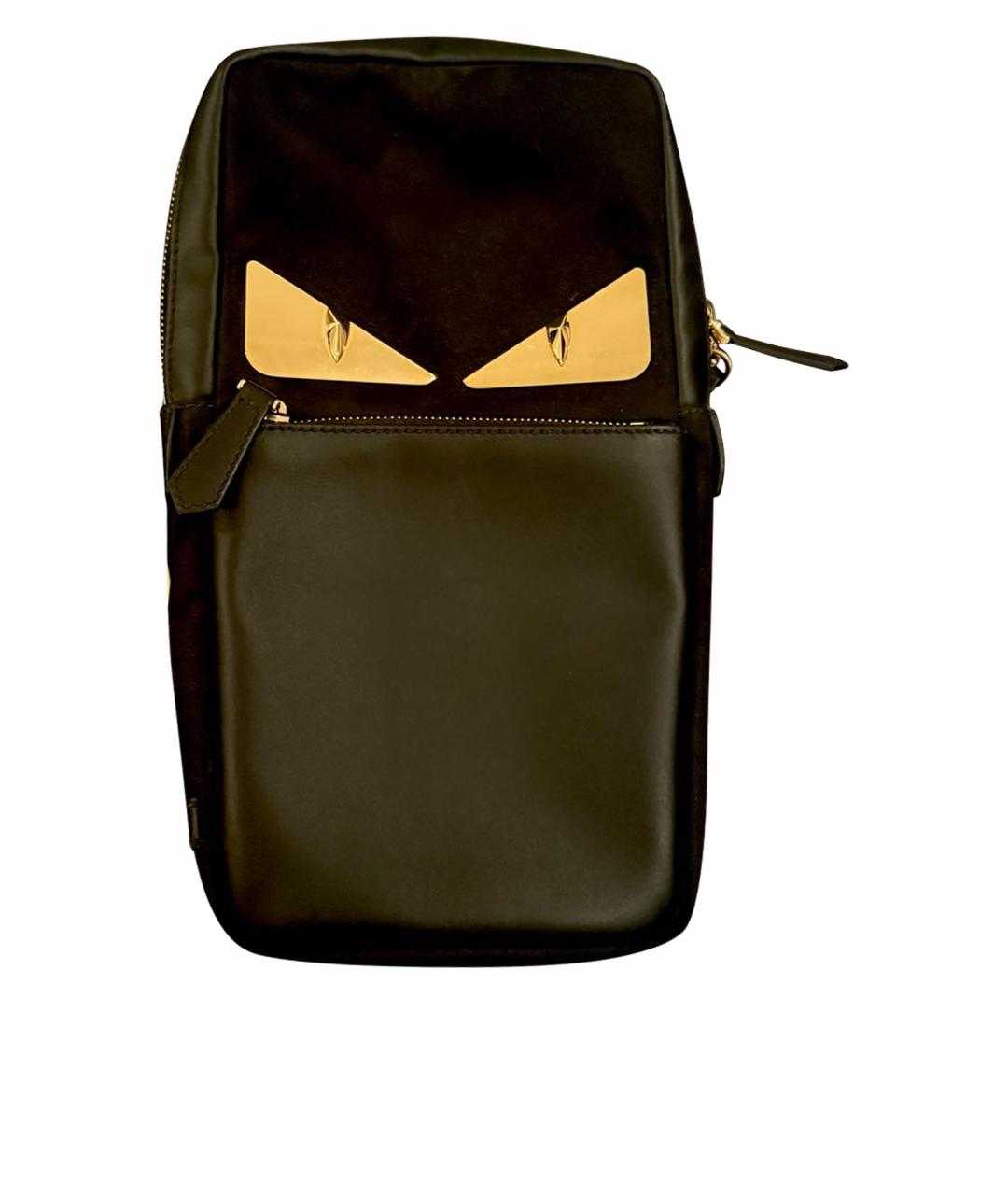 FENDI Черная кожаная сумка на плечо, фото 1