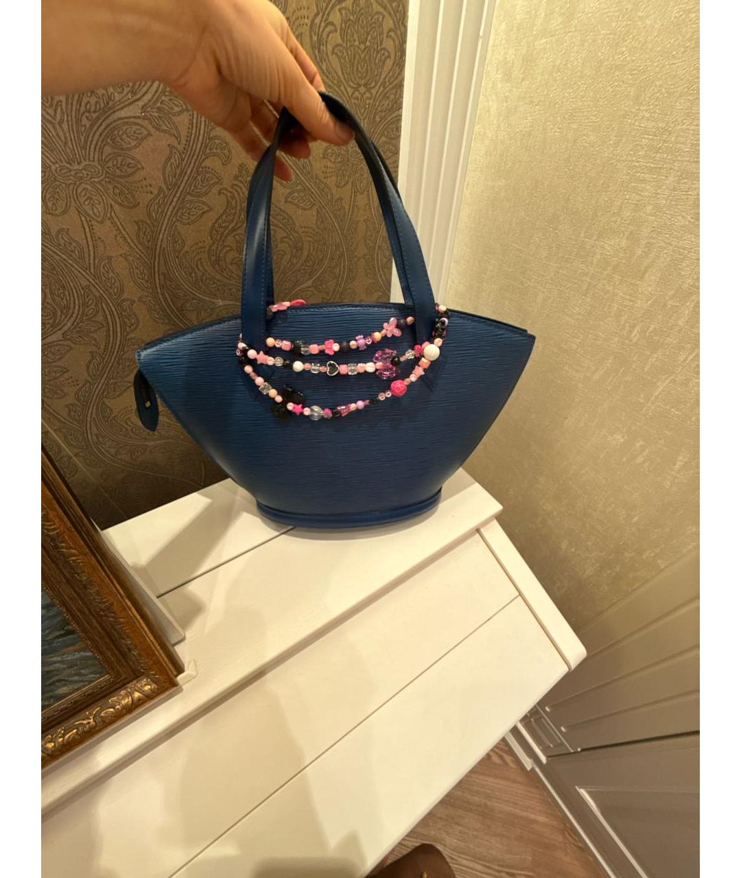 LOUIS VUITTON Темно-синяя сумка с короткими ручками, фото 5