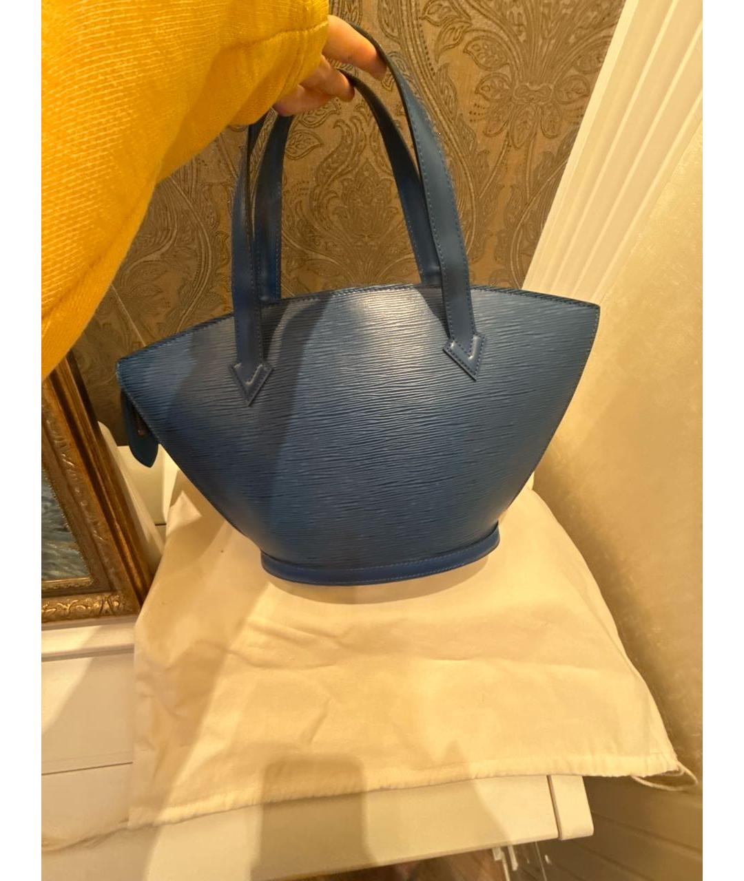 LOUIS VUITTON Темно-синяя сумка с короткими ручками, фото 2