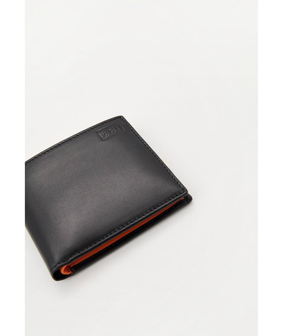 DIESEL Черный кожаный кошелек, фото 3