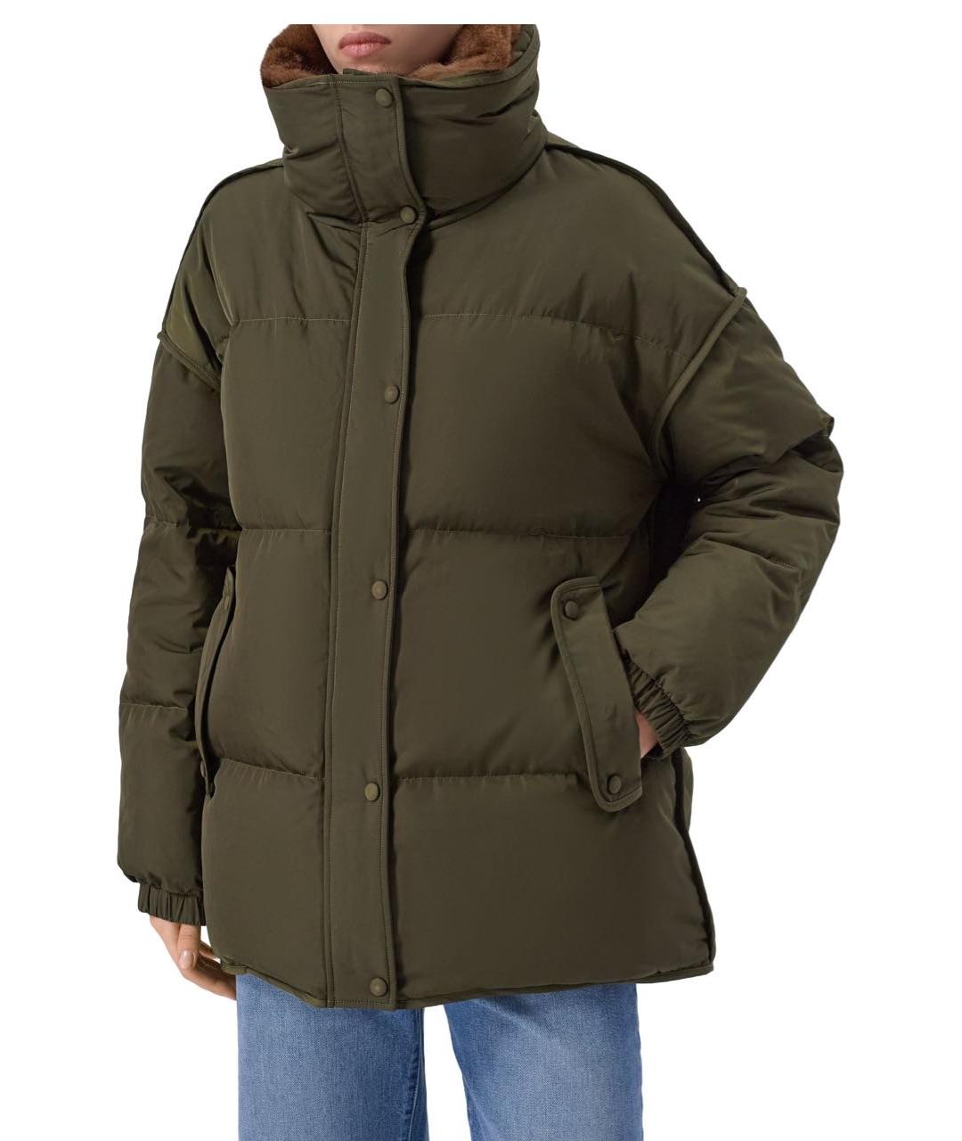 YVES SALOMON Хаки полиэстеровый пуховик, фото 3