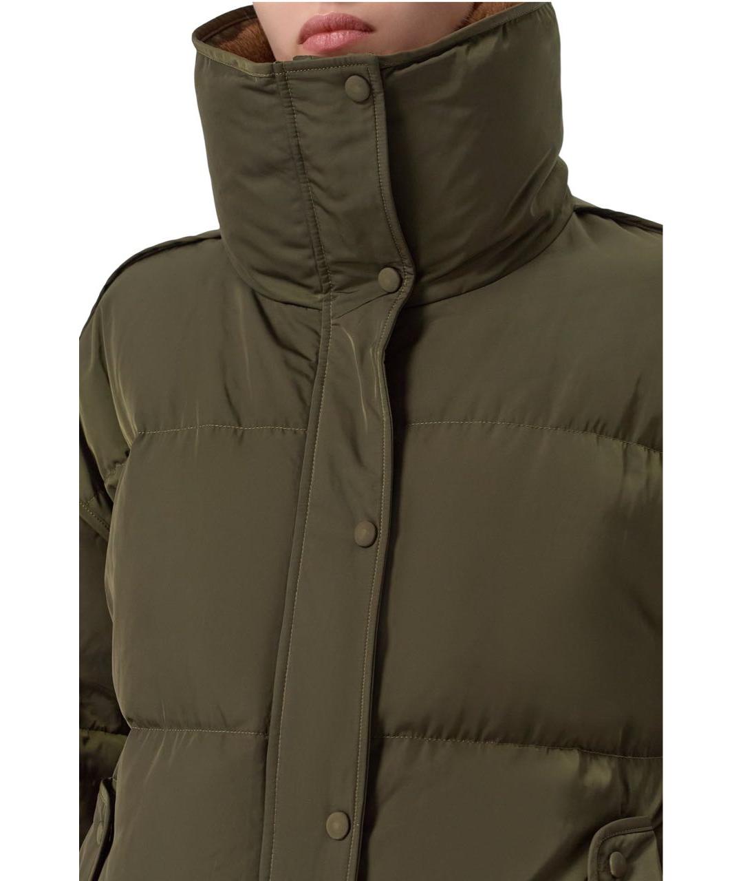 YVES SALOMON Хаки полиэстеровый пуховик, фото 4