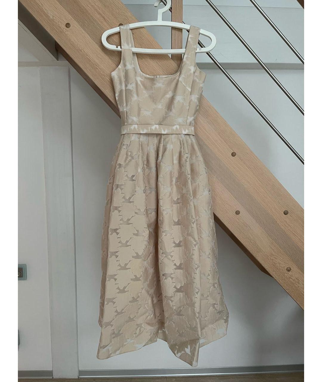 ALEXANDER TEREKHOV Бежевое полиэстеровое платье, фото 5