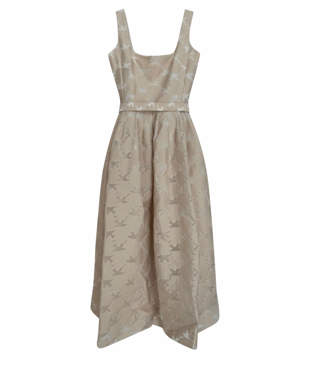 ALEXANDER TEREKHOV Бежевое полиэстеровое платье, фото 1