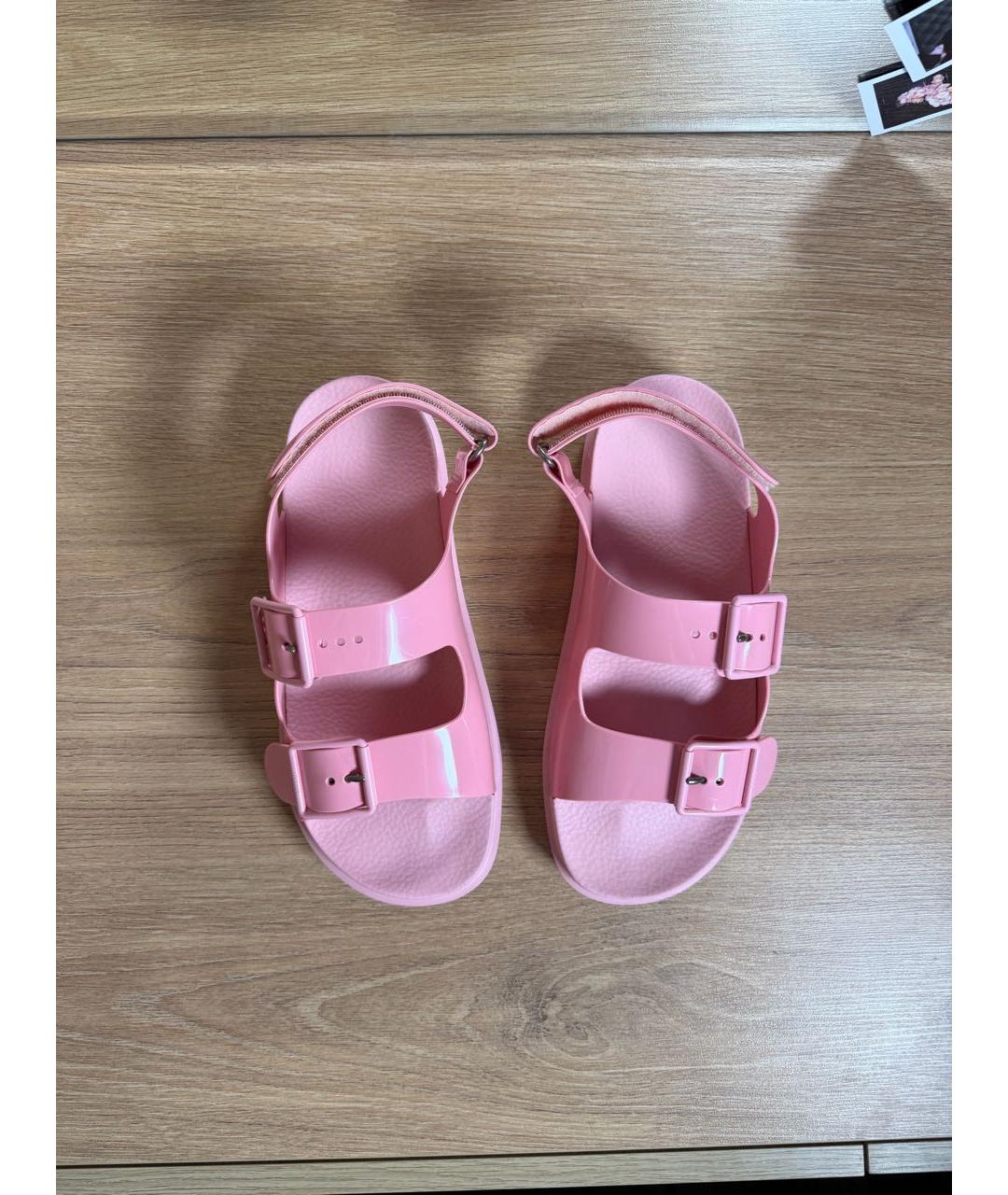 GUCCI Розовые резиновые сандалии, фото 2