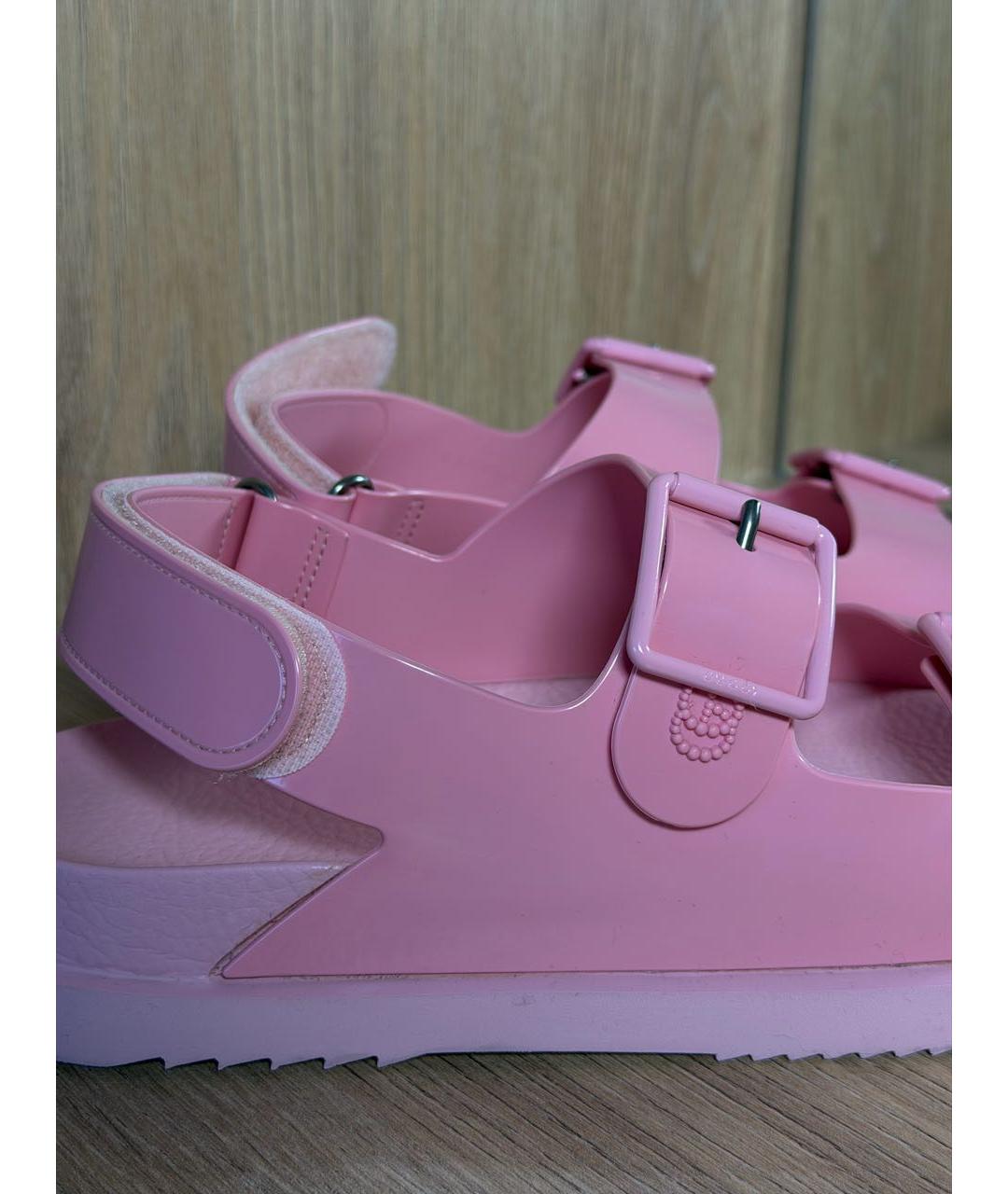 GUCCI Розовые резиновые сандалии, фото 5