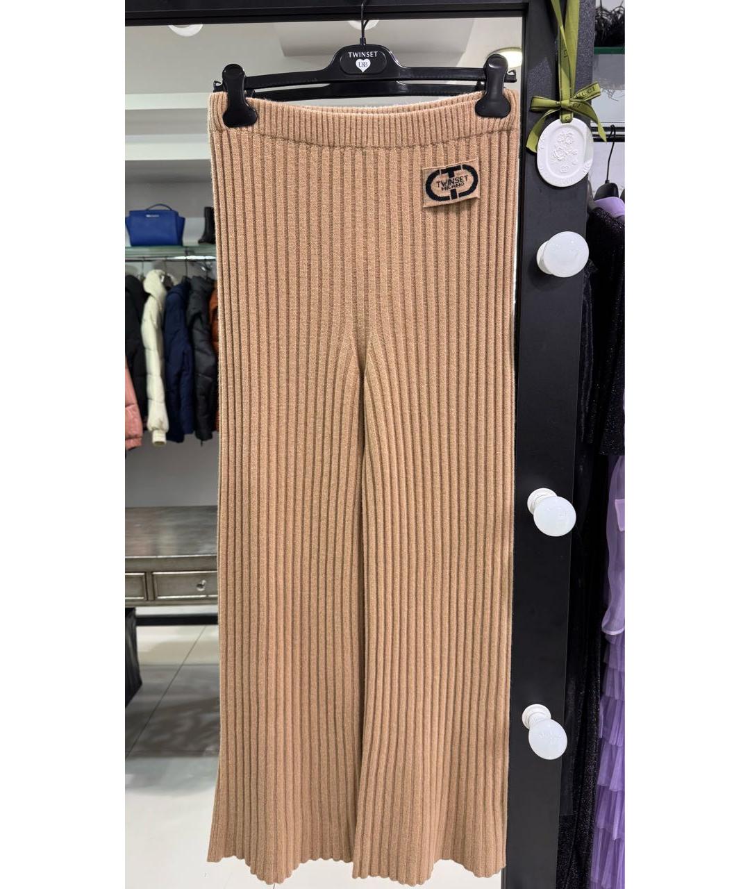 TWIN-SET Бежевый шерстяной спортивные костюмы, фото 3