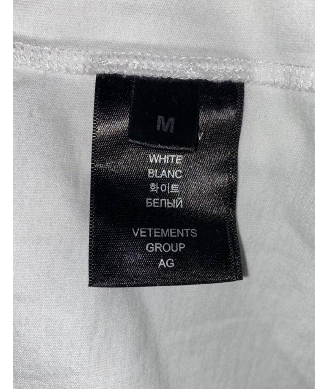 VETEMENTS Белая хлопковая футболка, фото 7