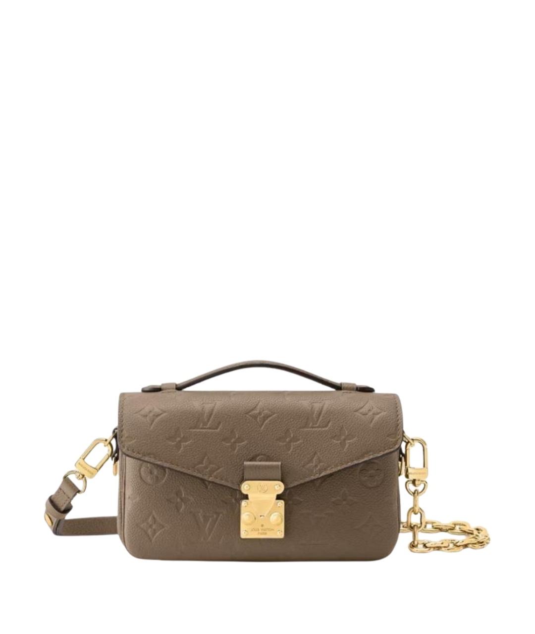 LOUIS VUITTON Серая кожаная сумка через плечо, фото 1
