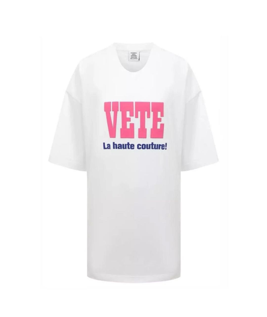 VETEMENTS Белая хлопковая футболка, фото 1