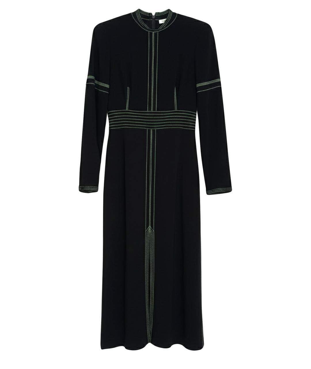 BURBERRY Черное вискозное повседневное платье, фото 1