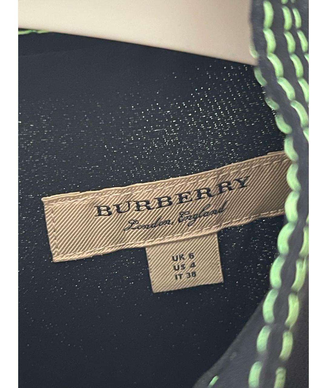 BURBERRY Черное вискозное повседневное платье, фото 3