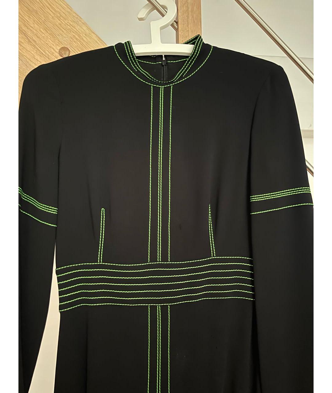 BURBERRY Черное вискозное повседневное платье, фото 4