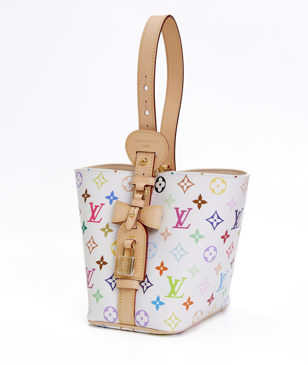 LOUIS VUITTON Белая кожаная сумка через плечо, фото 3