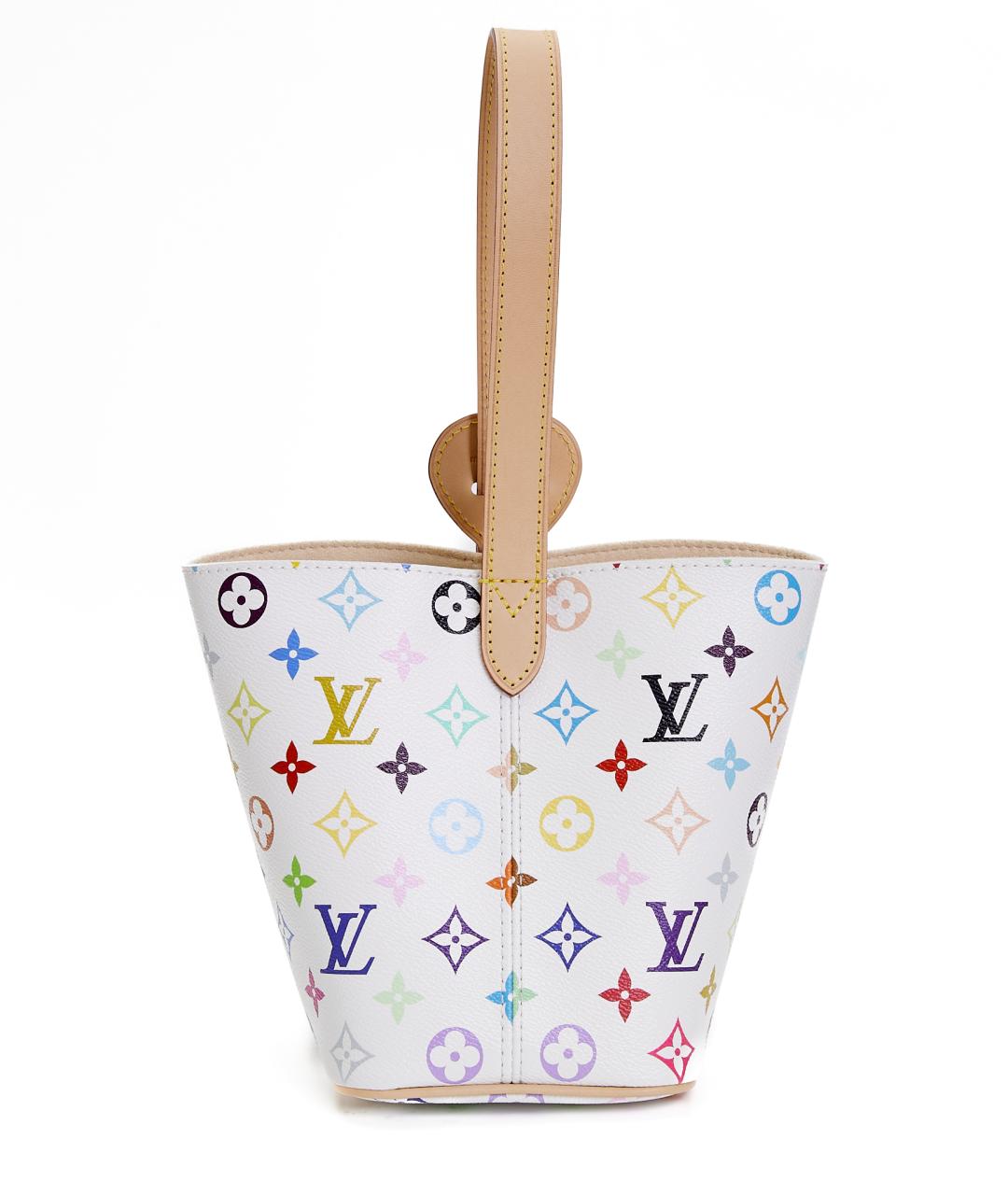 LOUIS VUITTON Белая кожаная сумка через плечо, фото 2