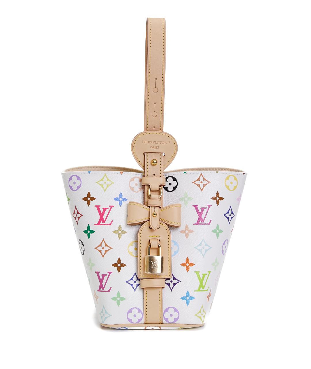 LOUIS VUITTON Белая кожаная сумка через плечо, фото 1