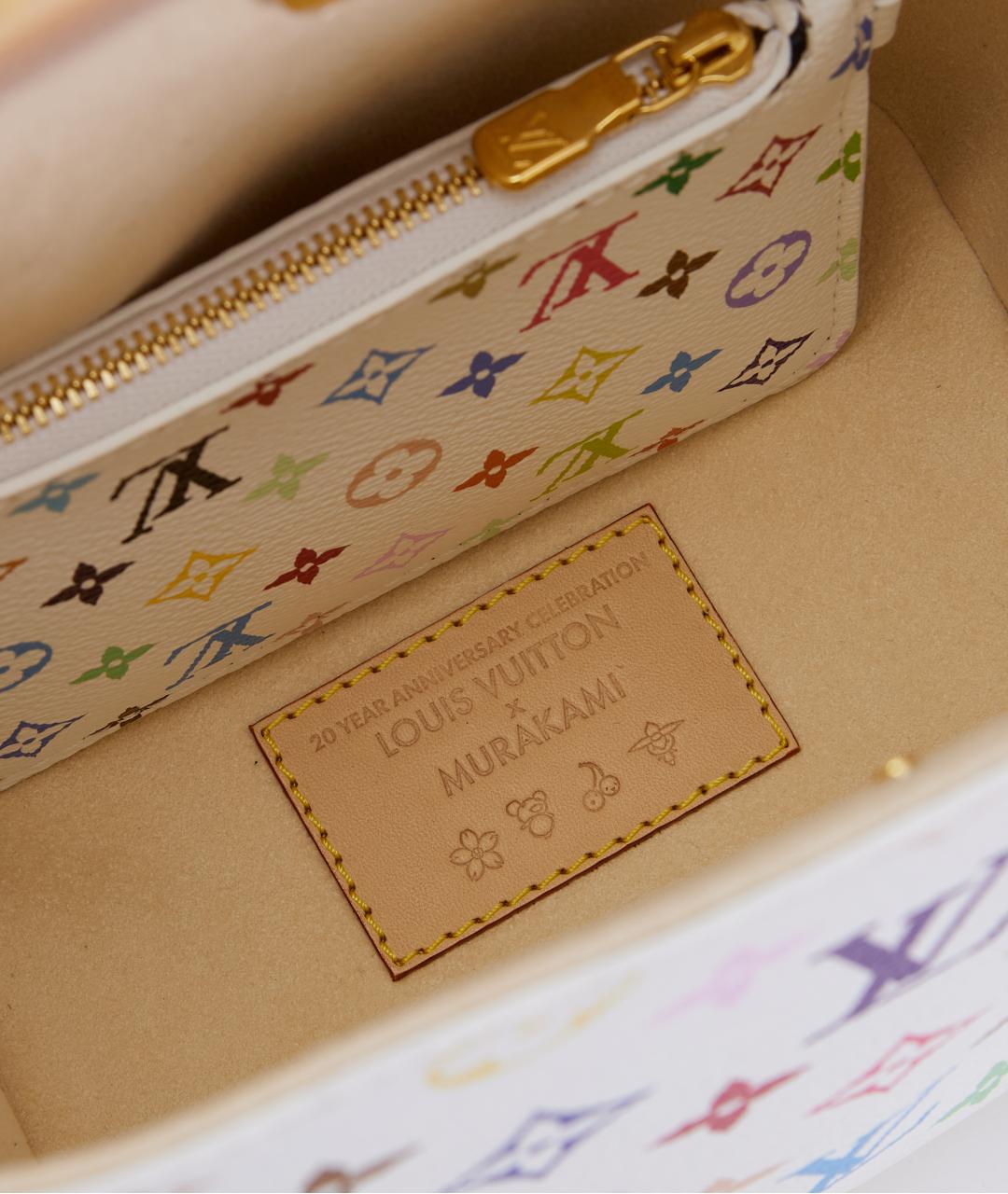 LOUIS VUITTON Белая кожаная сумка через плечо, фото 6