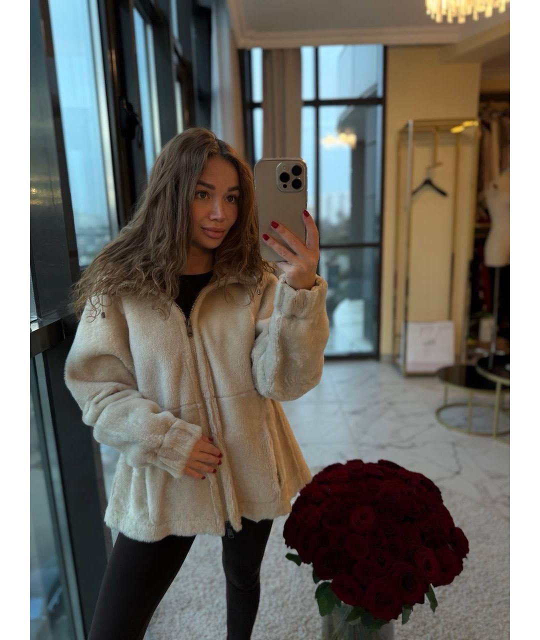 BRUNELLO CUCINELLI Серая шерстяная дубленка, фото 7