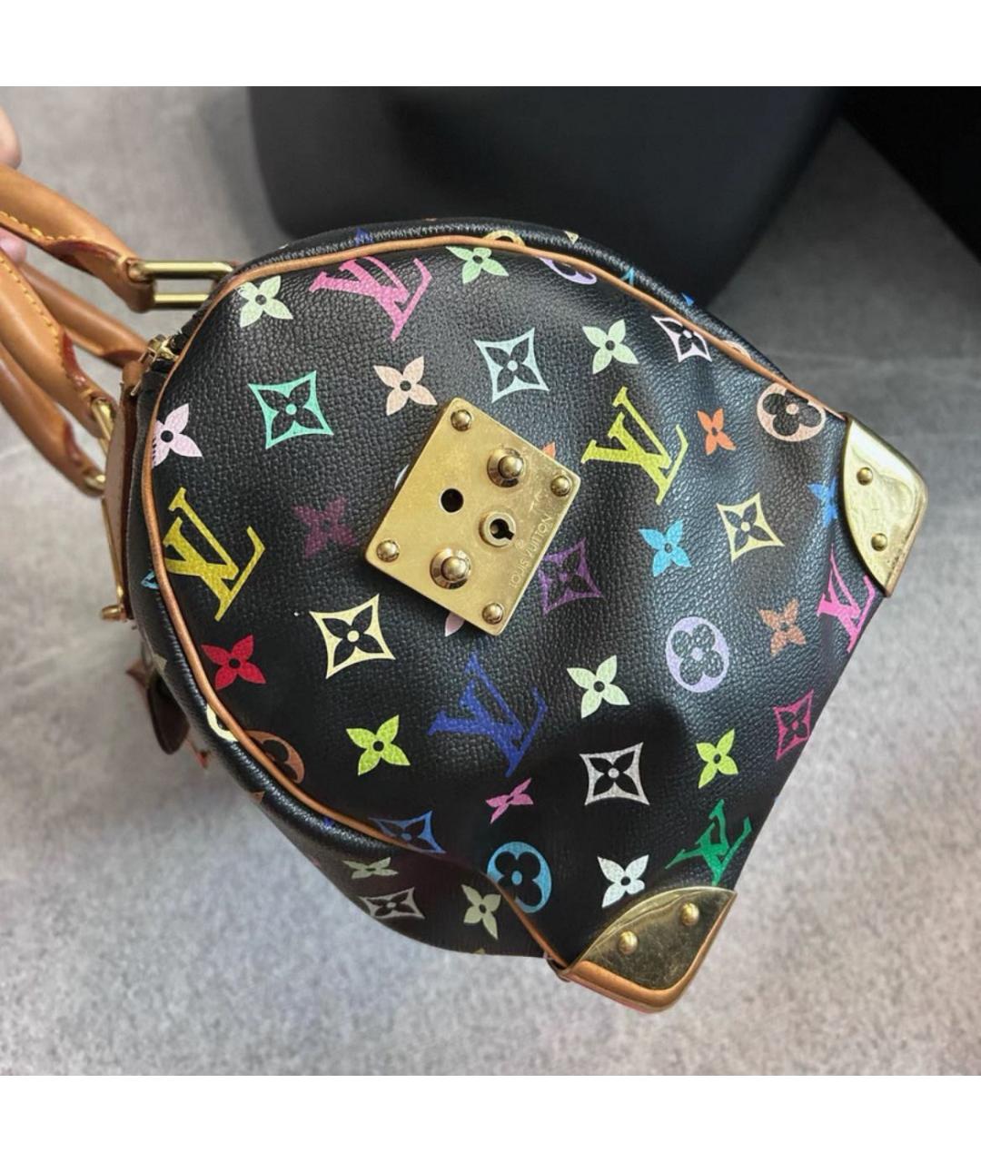 LOUIS VUITTON Черная сумка с короткими ручками, фото 4