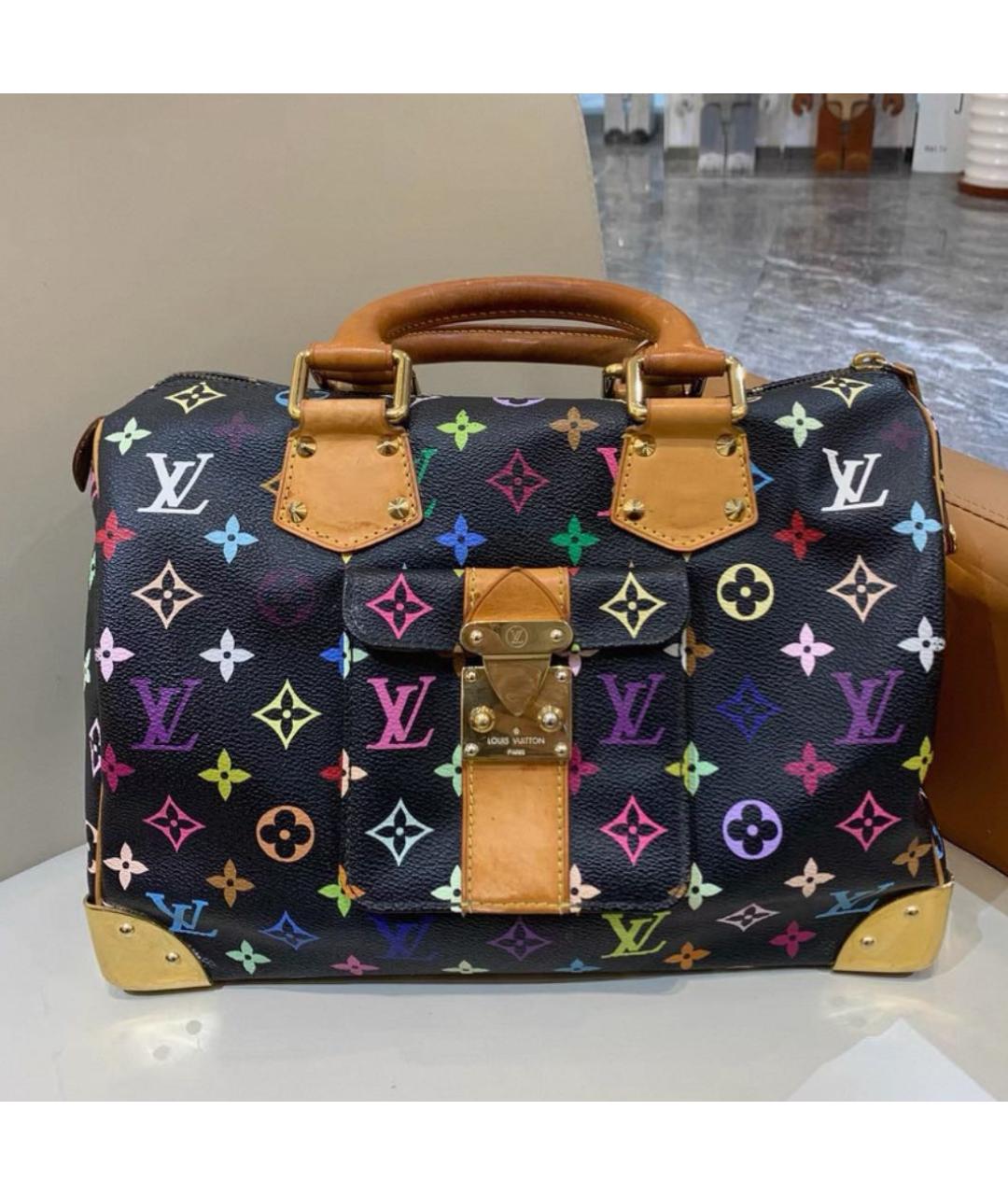 LOUIS VUITTON Черная сумка с короткими ручками, фото 5