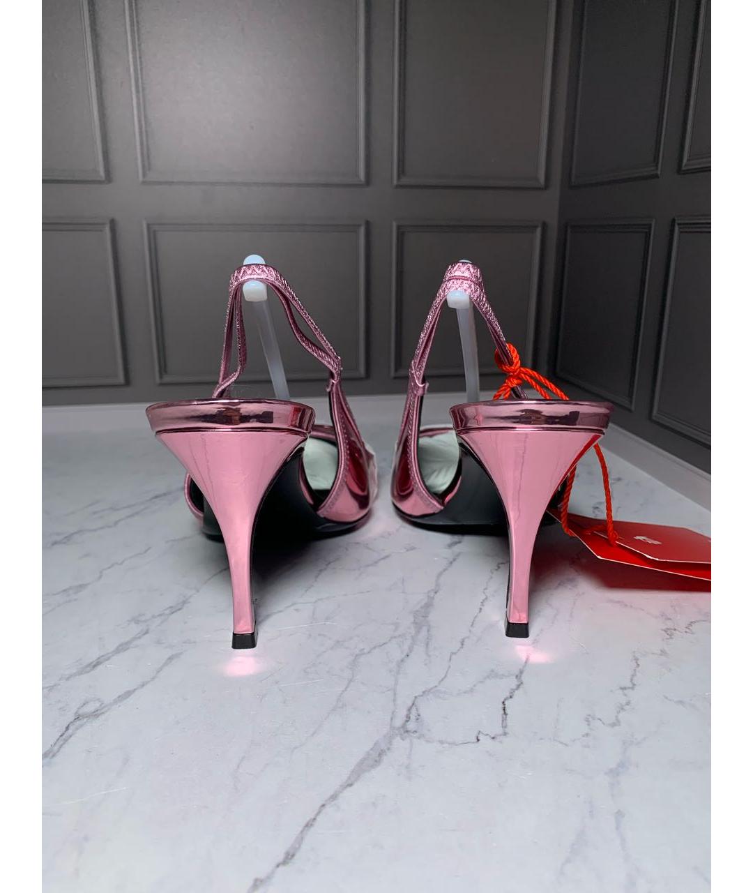 DIESEL Розовые туфли из лакированной кожи, фото 7