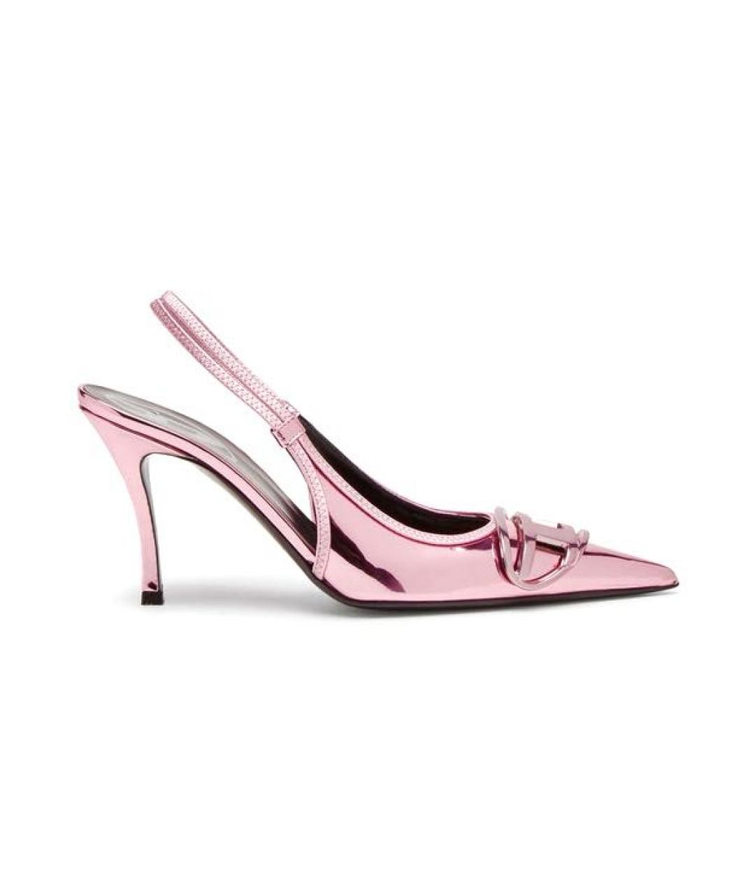 DIESEL Розовые туфли из лакированной кожи, фото 9