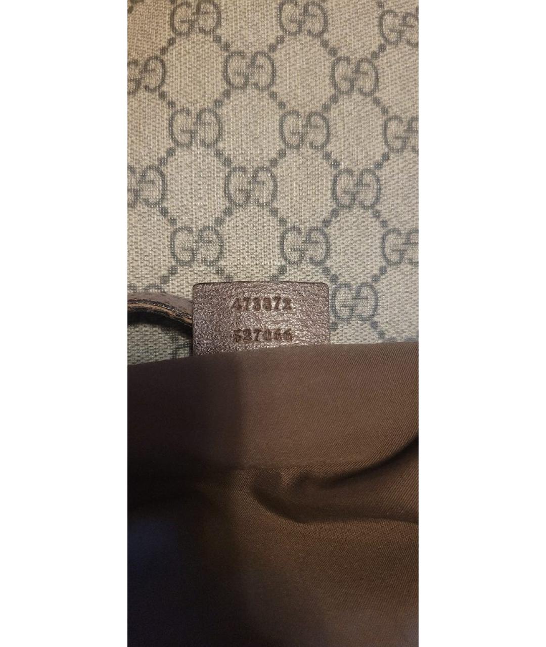 GUCCI Бежевый кожаный рюкзак, фото 7