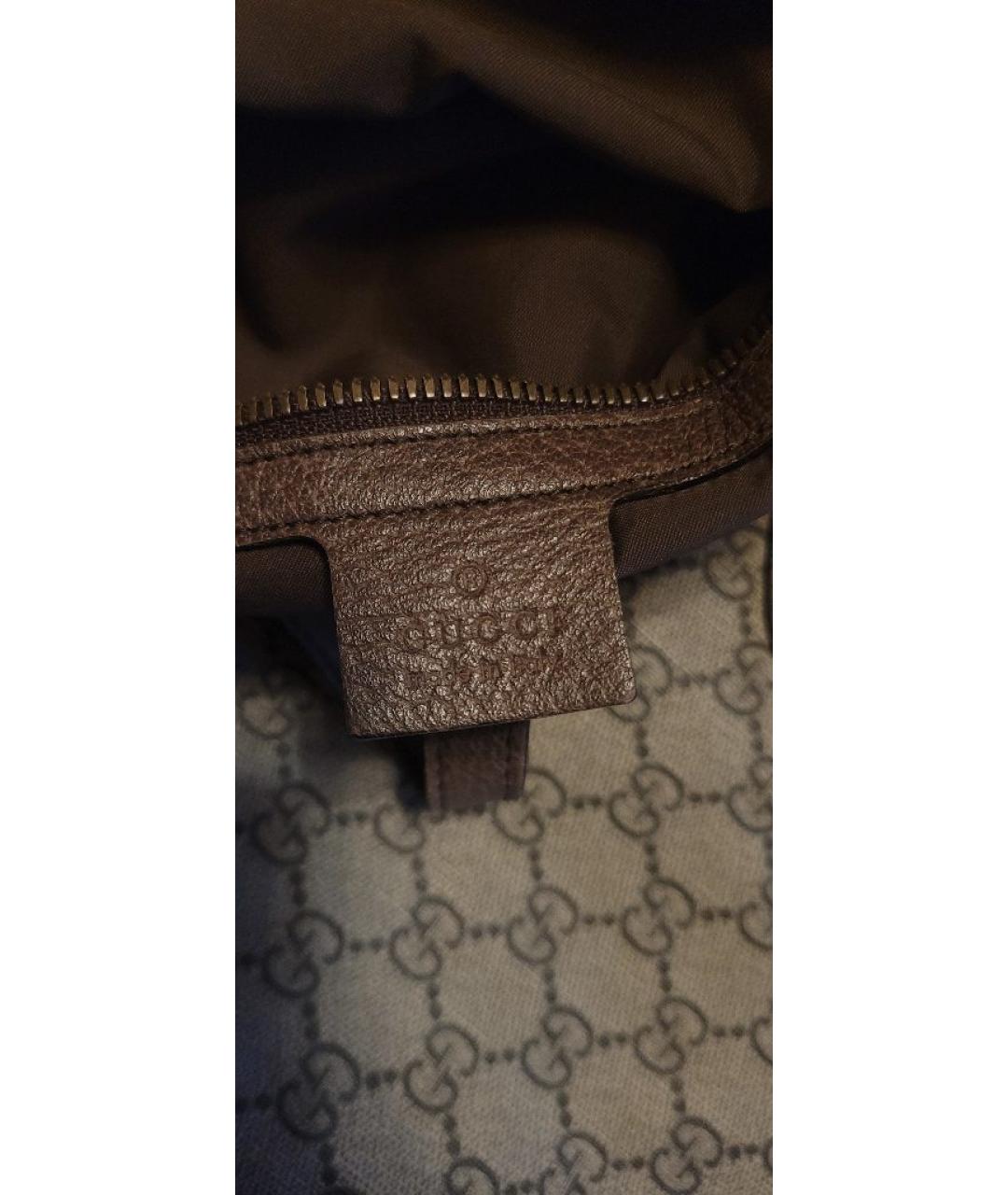 GUCCI Бежевый кожаный рюкзак, фото 4