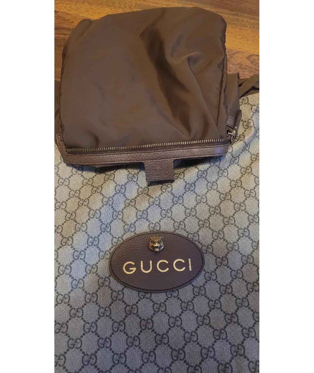 GUCCI Бежевый кожаный рюкзак, фото 5