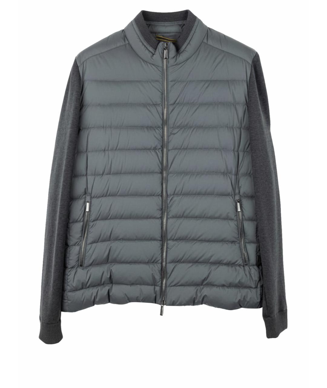 MOORER Серая полиэстеровая куртка, фото 1