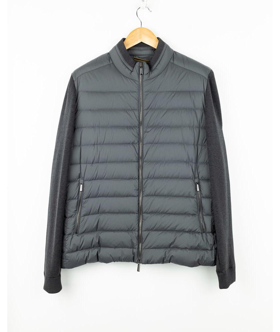 MOORER Серая полиэстеровая куртка, фото 5