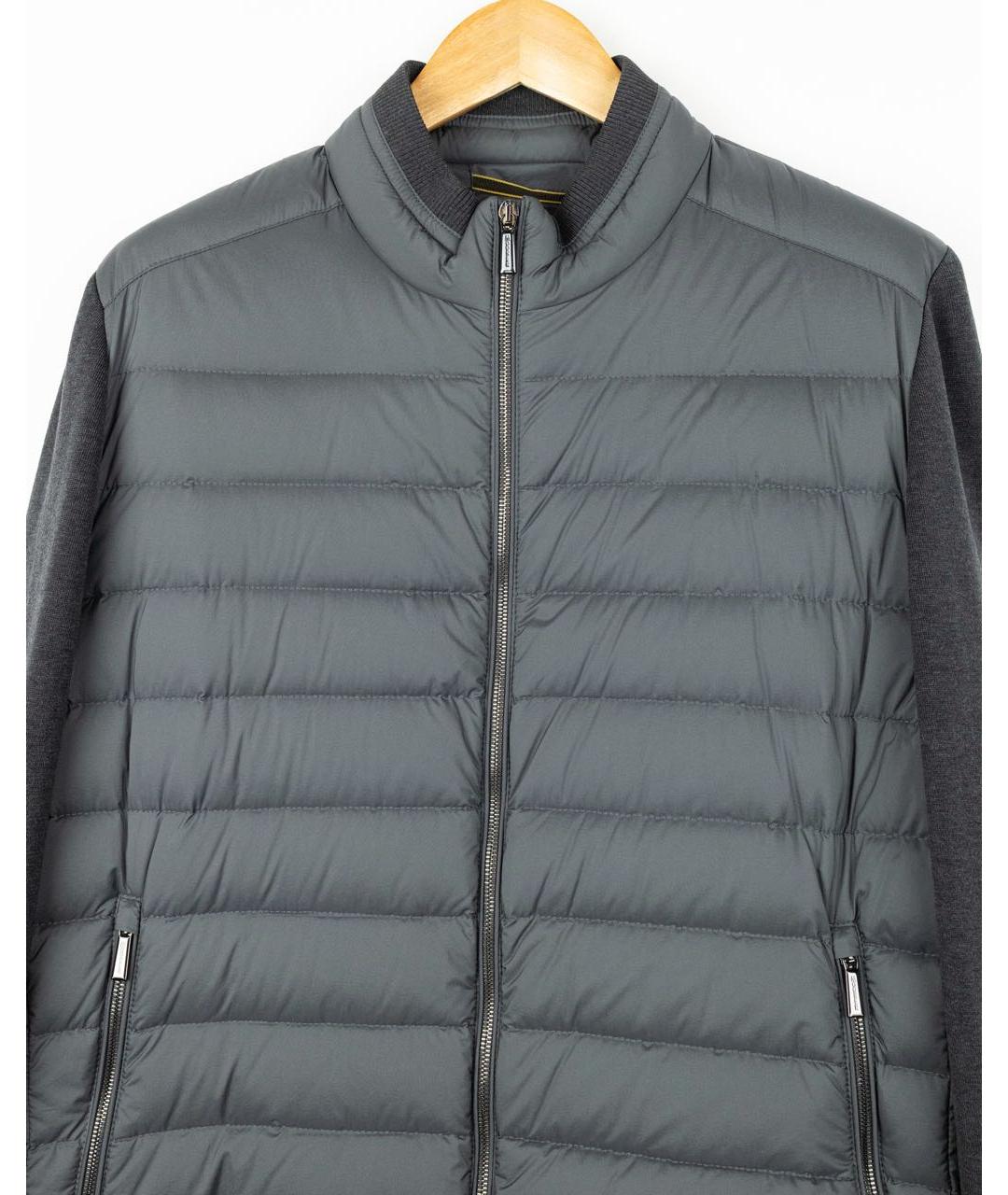 MOORER Серая полиэстеровая куртка, фото 3