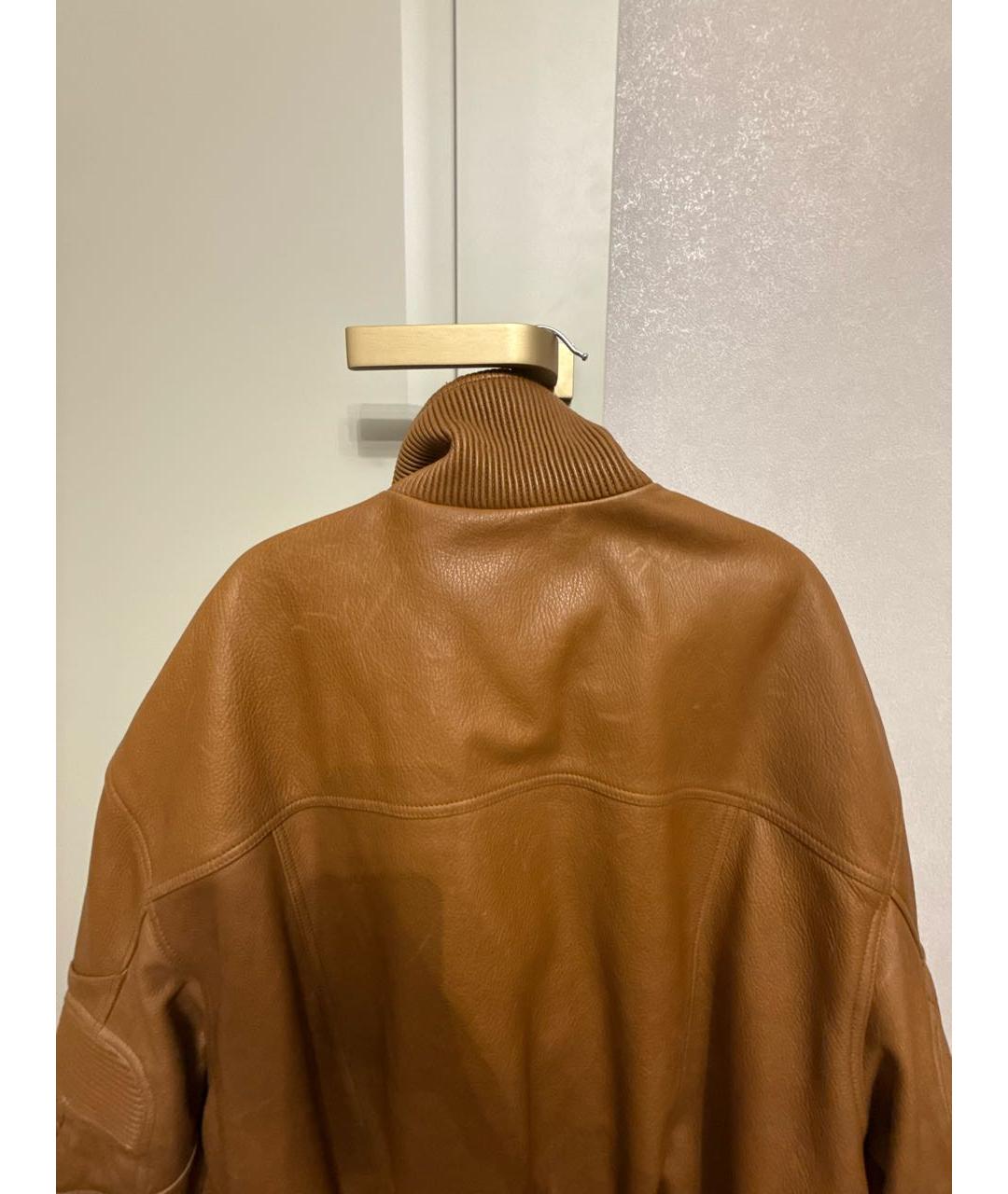 MANOKHI Оранжевая кожаная куртка, фото 3