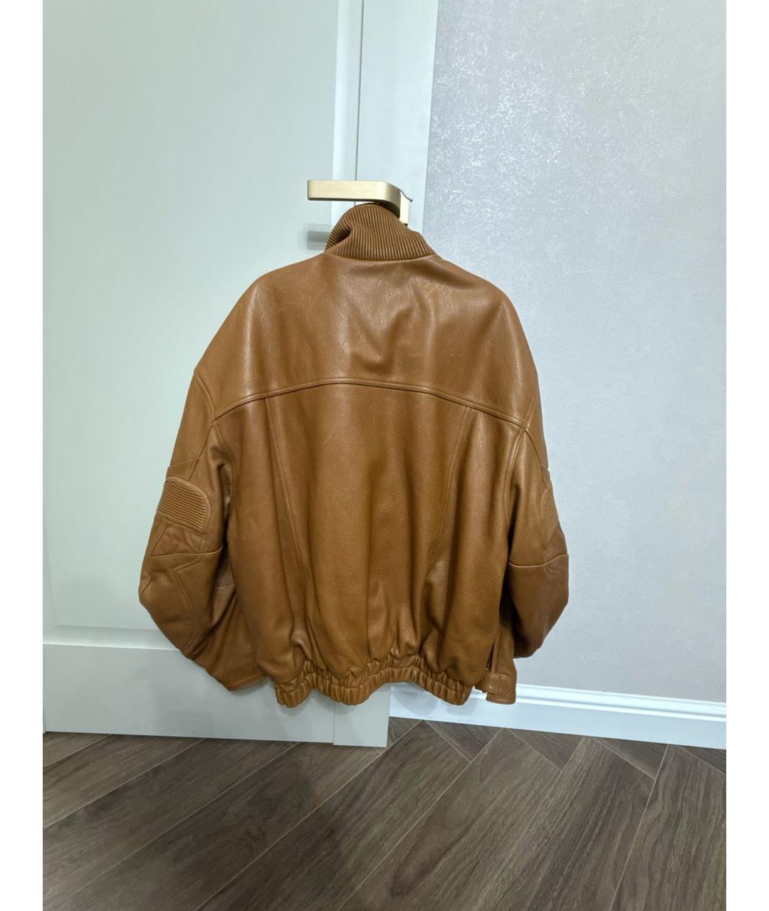 MANOKHI Оранжевая кожаная куртка, фото 2