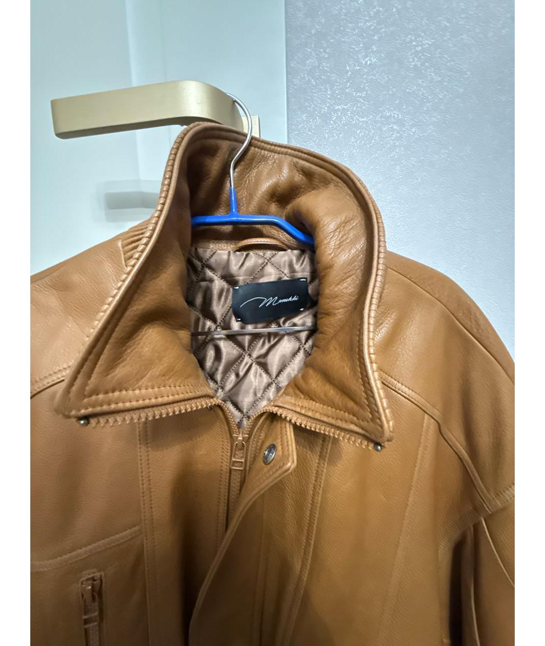 MANOKHI Оранжевая кожаная куртка, фото 4