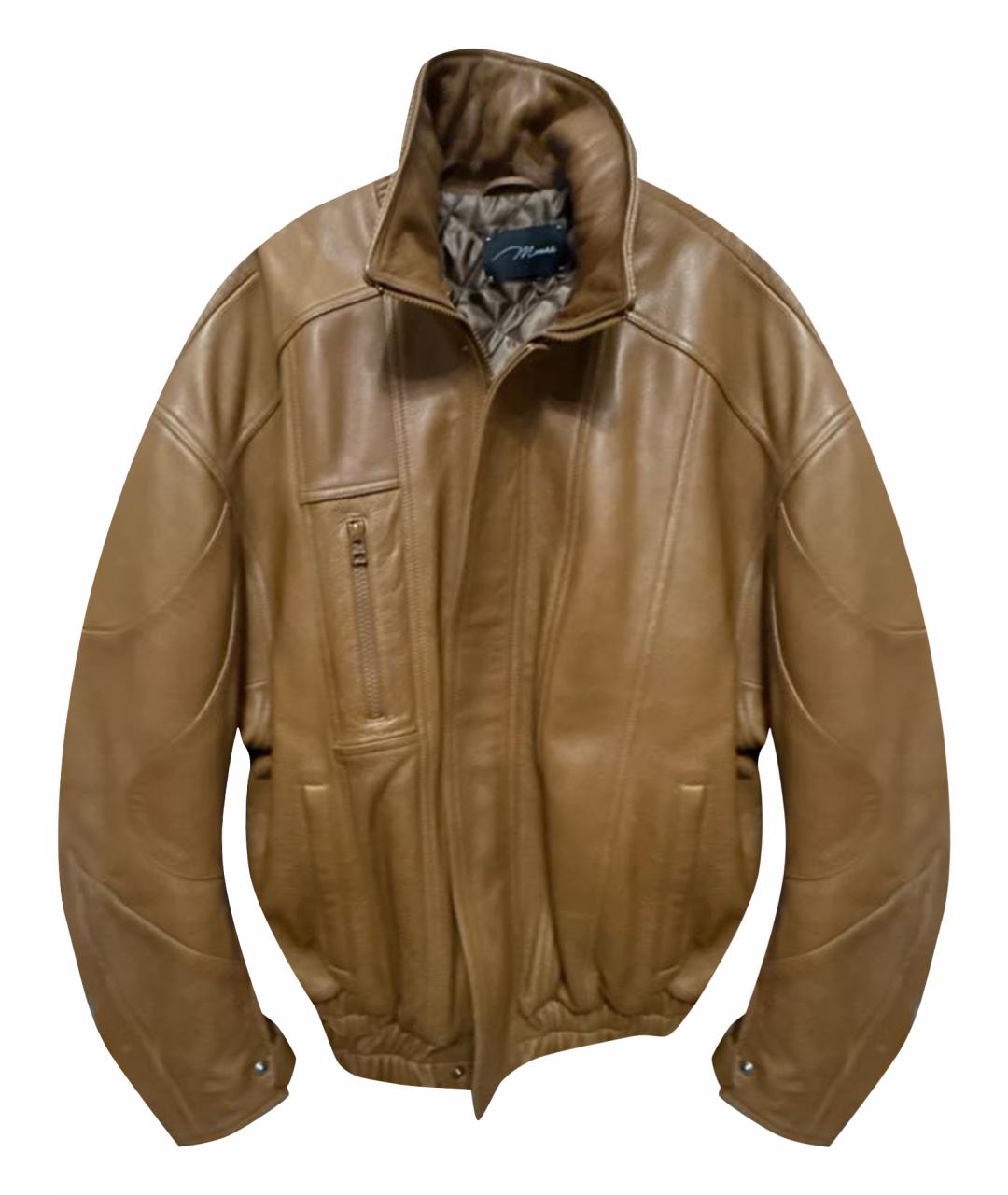 MANOKHI Оранжевая кожаная куртка, фото 1