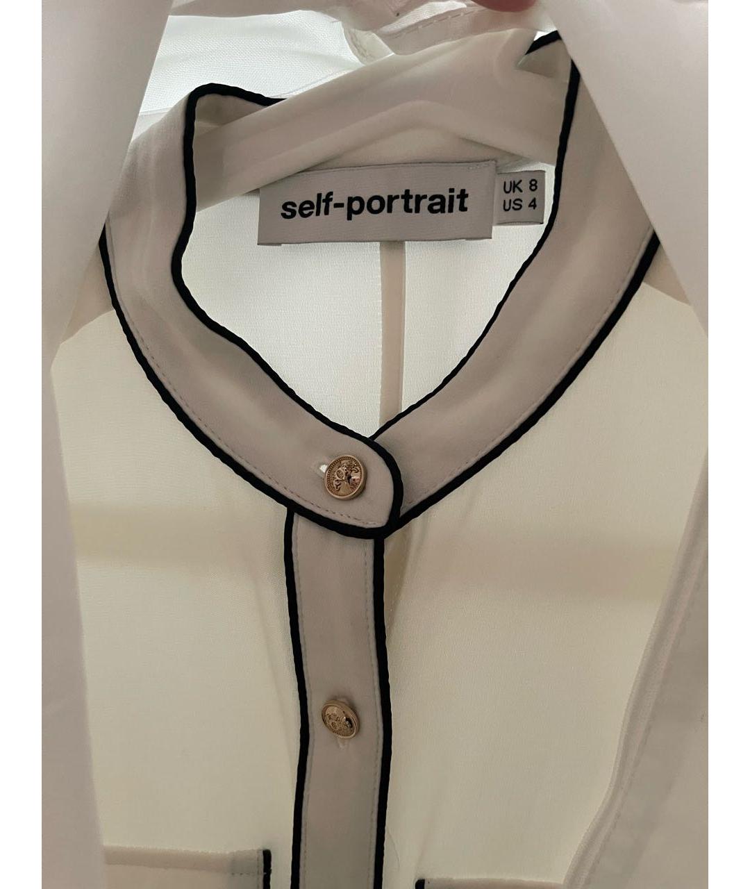 SELF-PORTRAIT Белое полиэстеровое вечернее платье, фото 3