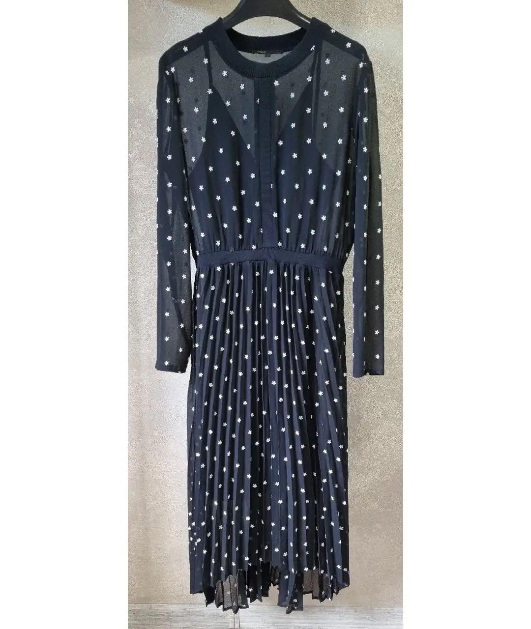 MAJE Черное полиэстеровое повседневное платье, фото 4